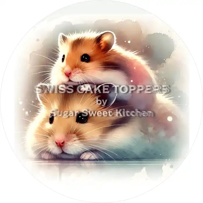 Einzigartiger Hamster-Tortenaufleger3 - personalisierbar - Fondant- Torten- & Cupcakeaufleger Sugar Sweet Kitchen