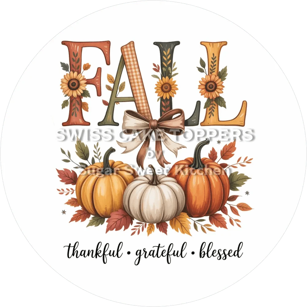 Einzigartiger Herbst-Tortenaufleger3 - personalisierbar - Fondant- Torten- & Cupcakeaufleger Sugar Sweet Kitchen
