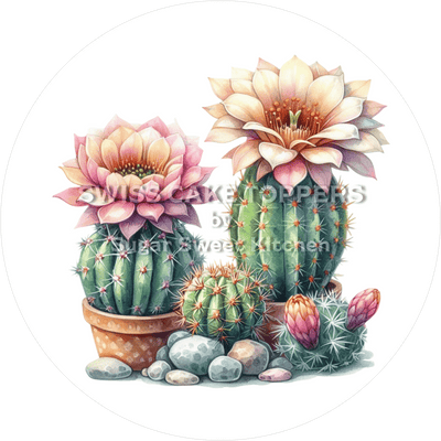 Einzigartiger Kakteen-Tortenaufleger1 - personalisierbar
