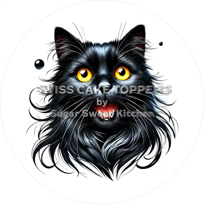 Einzigartiger Katzen-Tortenaufleger1 - personalisierbar - Fondant- Torten- & Cupcakeaufleger Sugar Sweet Kitchen