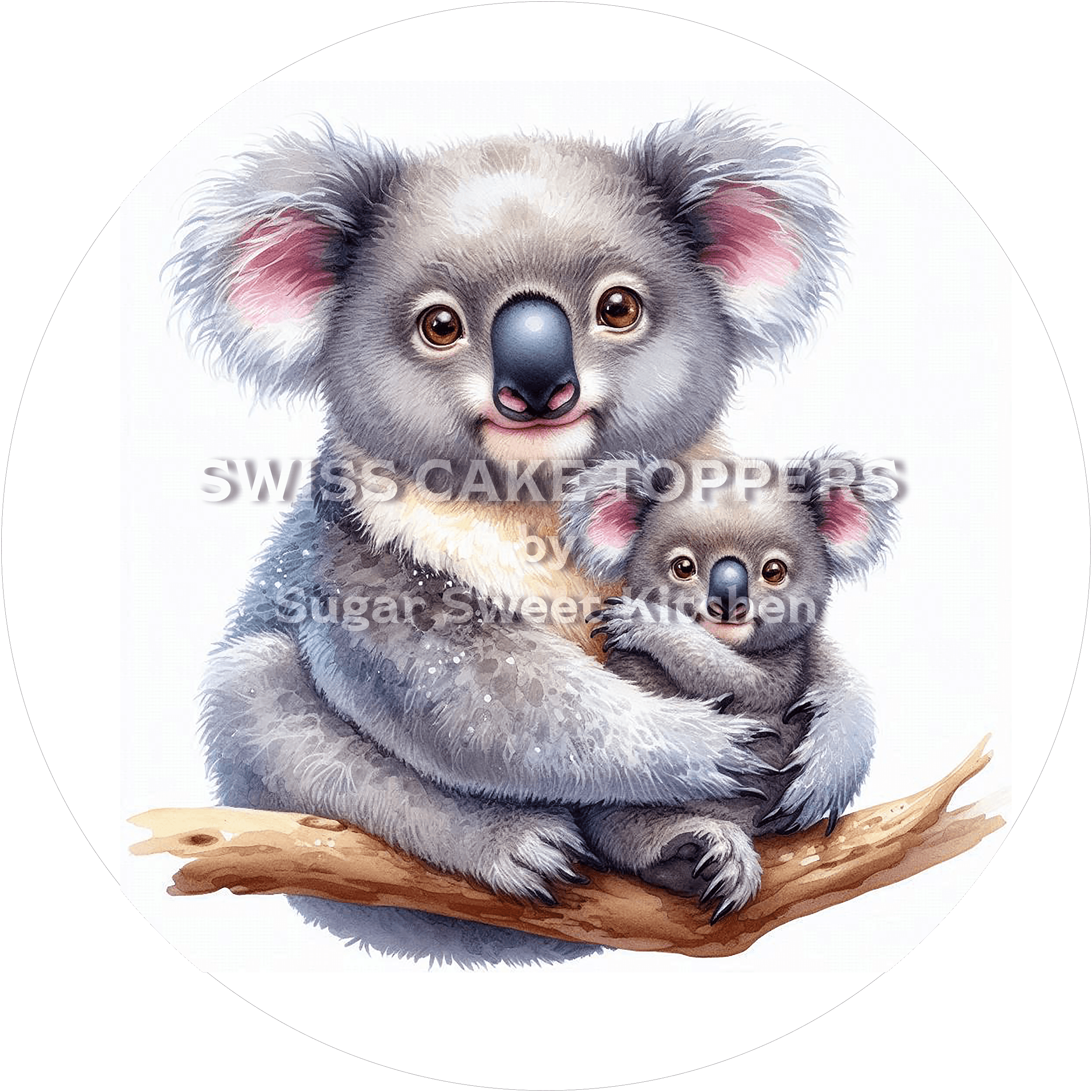 Einzigartiger Koala-Tortenaufleger8 - personalisierbar - Fondant- Torten- & Cupcakeaufleger Sugar Sweet Kitchen