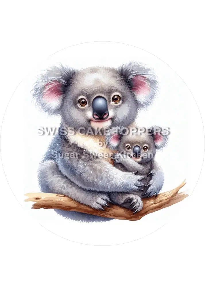 Einzigartiger Koala-Tortenaufleger8 - personalisierbar - Fondant- Torten- & Cupcakeaufleger Sugar Sweet Kitchen