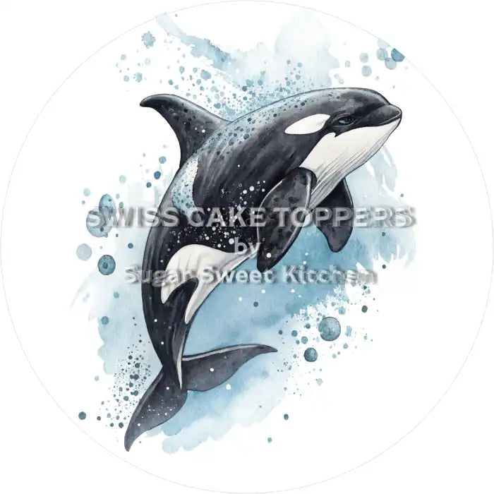 Einzigartiger Orca-Tortenaufleger3 - personalisierbar - Fondant- Torten- & Cupcakeaufleger Sugar Sweet Kitchen