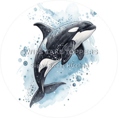 Einzigartiger Orca-Tortenaufleger3 - personalisierbar
