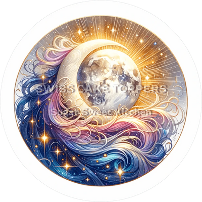 Einzigartiger Sonne & Mond-Tortenaufleger17 - personalisierbar