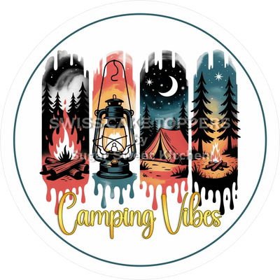 Einzigartiger Tortenaufleger Camping3 - personalisierbar