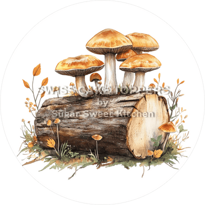 Einzigartiger Tortenaufleger mit Pilzen5 - personalisierbar