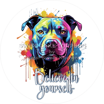 Einzigartiger Tortenaufleger mit Zitaten - Dog4 - personalisierbar