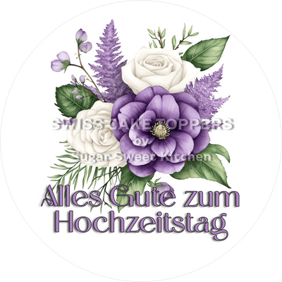 Einzigartiger Tortenaufleger zum Hochzeitstag - personalisierbar