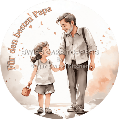Einzigartiger Tortenaufleger zum Vatertag5 - personalisierbar