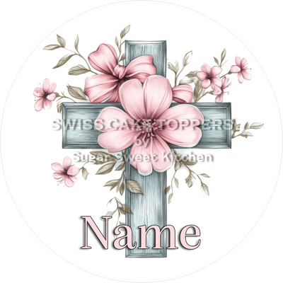 Einzigartiger Tortenaufleger zur Taufe mit Name