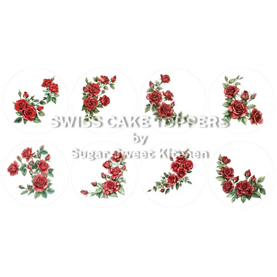 Elegante Blumen-Cupcakes- & Dessertaufleger5 - personalisierbar