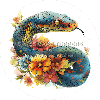 Eleganter Schlangen-Tortenaufleger11 - personalisierbar