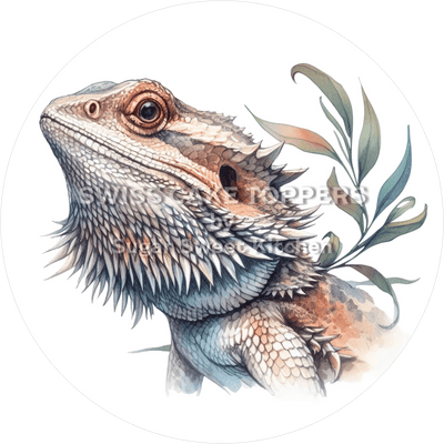 Entzückender Bartagamen-Tortenaufleger3 - personalisierbar