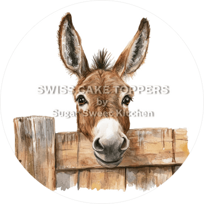 Entzückender Esel-Tortenaufleger3 - personalisierbar