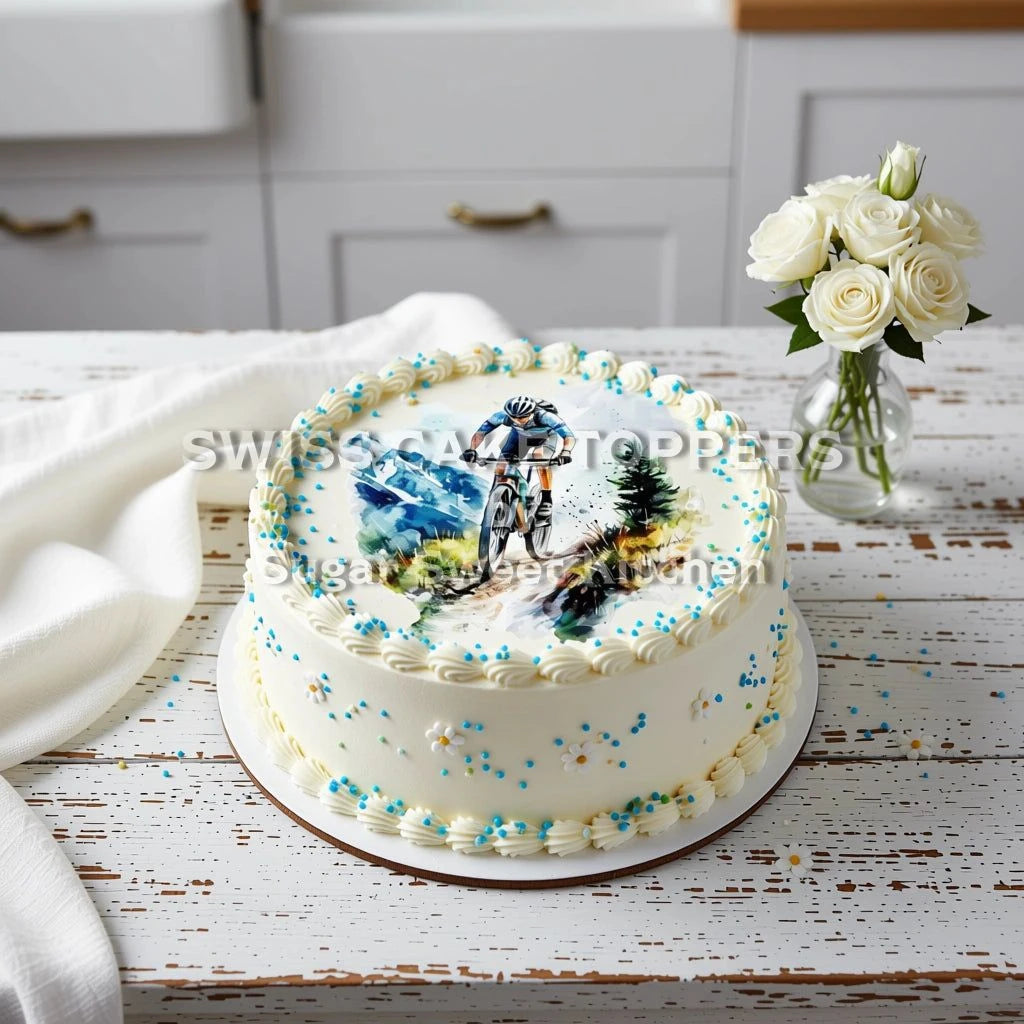 Origineller Radsport-Tortenaufleger7 - personalisierbar - Fondant- Torten- & Cupcakeaufleger Sugar Sweet Kitchen