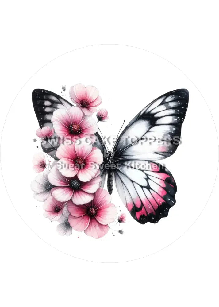 Exklusiver Blumen-Tortenaufleger8 - personalisierbar - Fondant- Torten- & Cupcakeaufleger Sugar Sweet Kitchen