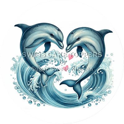 Exklusiver Delfin-Tortenaufleger1 - personalisierbar