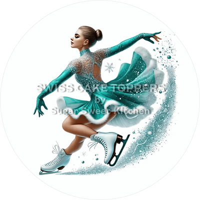 Exklusiver Eiskunstlauf-Tortenaufleger4 - personalisierbar
