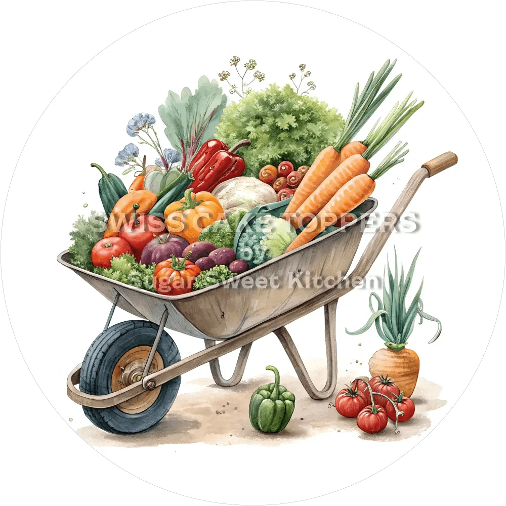 Exklusiver Garten-Tortenaufleger1 - personalisierbar - Fondant- Torten- & Cupcakeaufleger Sugar Sweet Kitchen