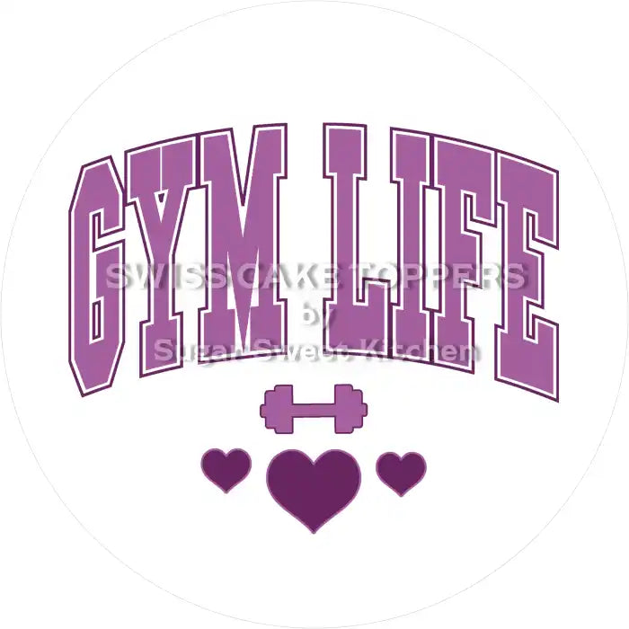 Exklusiver Gym-Tortenaufleger8 - personalisierbar - Fondant- Torten- & Cupcakeaufleger Sugar Sweet Kitchen