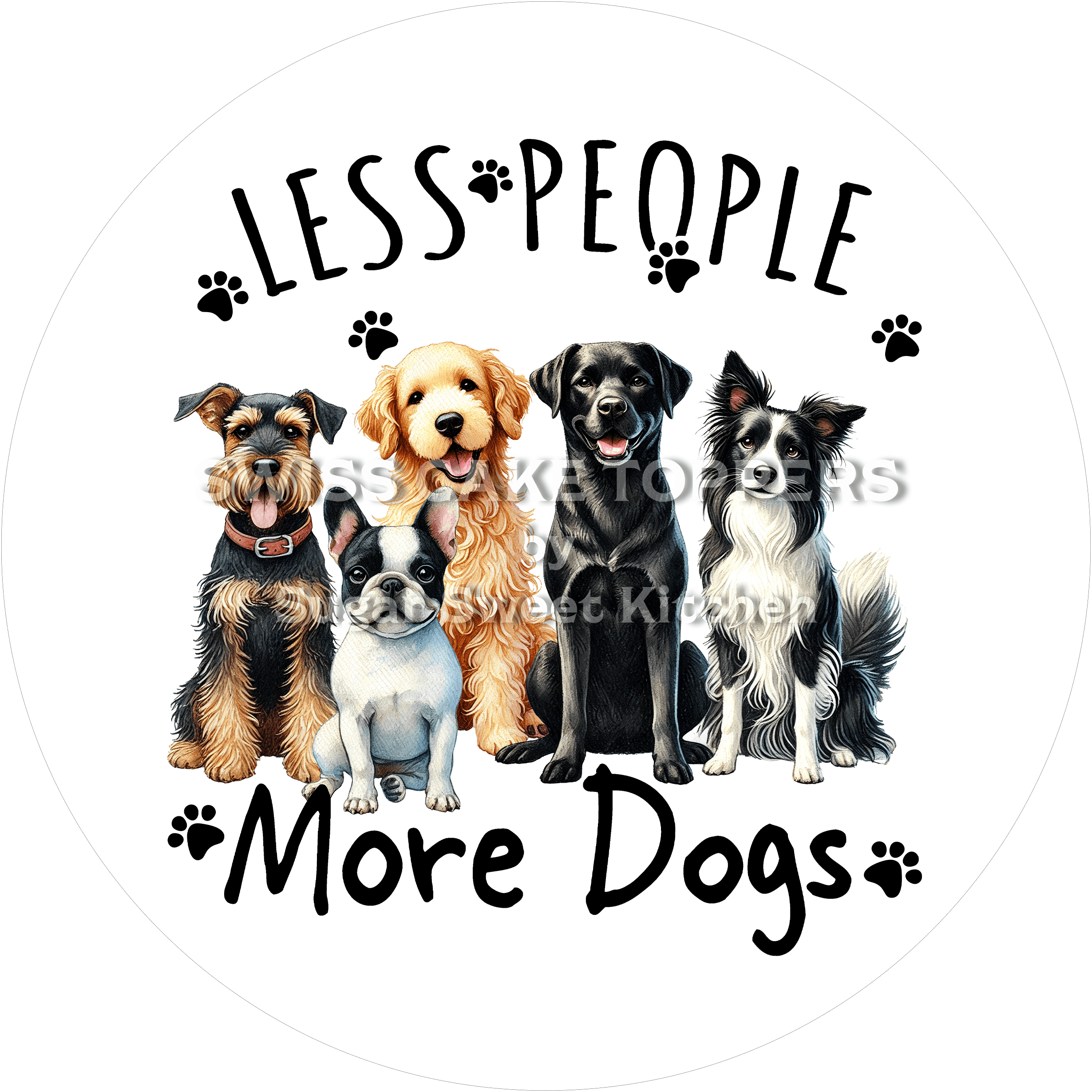 Exklusiver Hunde-Tortenaufleger7 - personalisierbar - Fondant- Torten- & Cupcakeaufleger Sugar Sweet Kitchen