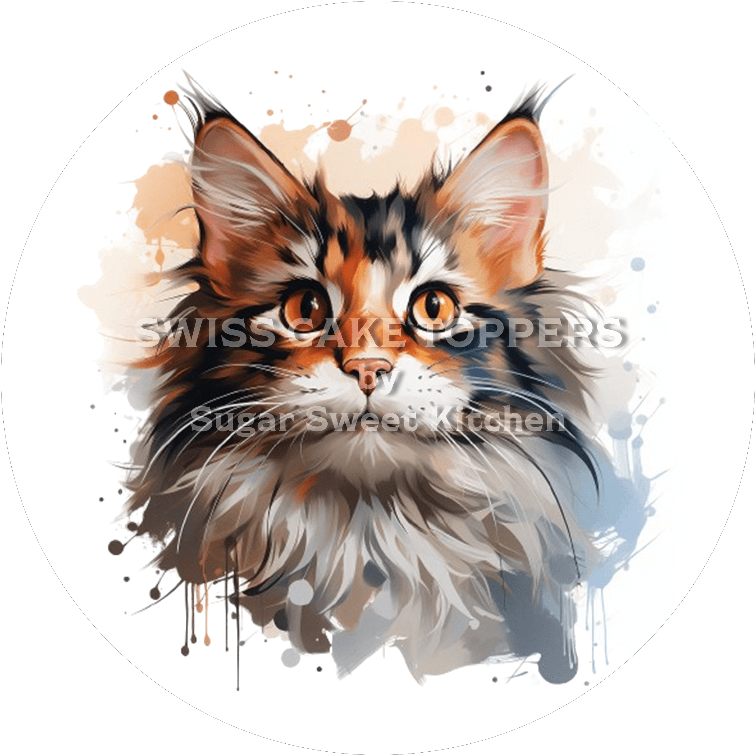 Exklusiver Katzen-Tortenaufleger11 - personalisierbar - Fondant- Torten- & Cupcakeaufleger Sugar Sweet Kitchen