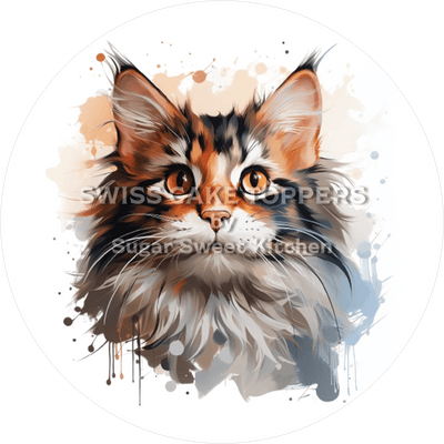Exklusiver Katzen-Tortenaufleger11 - personalisierbar