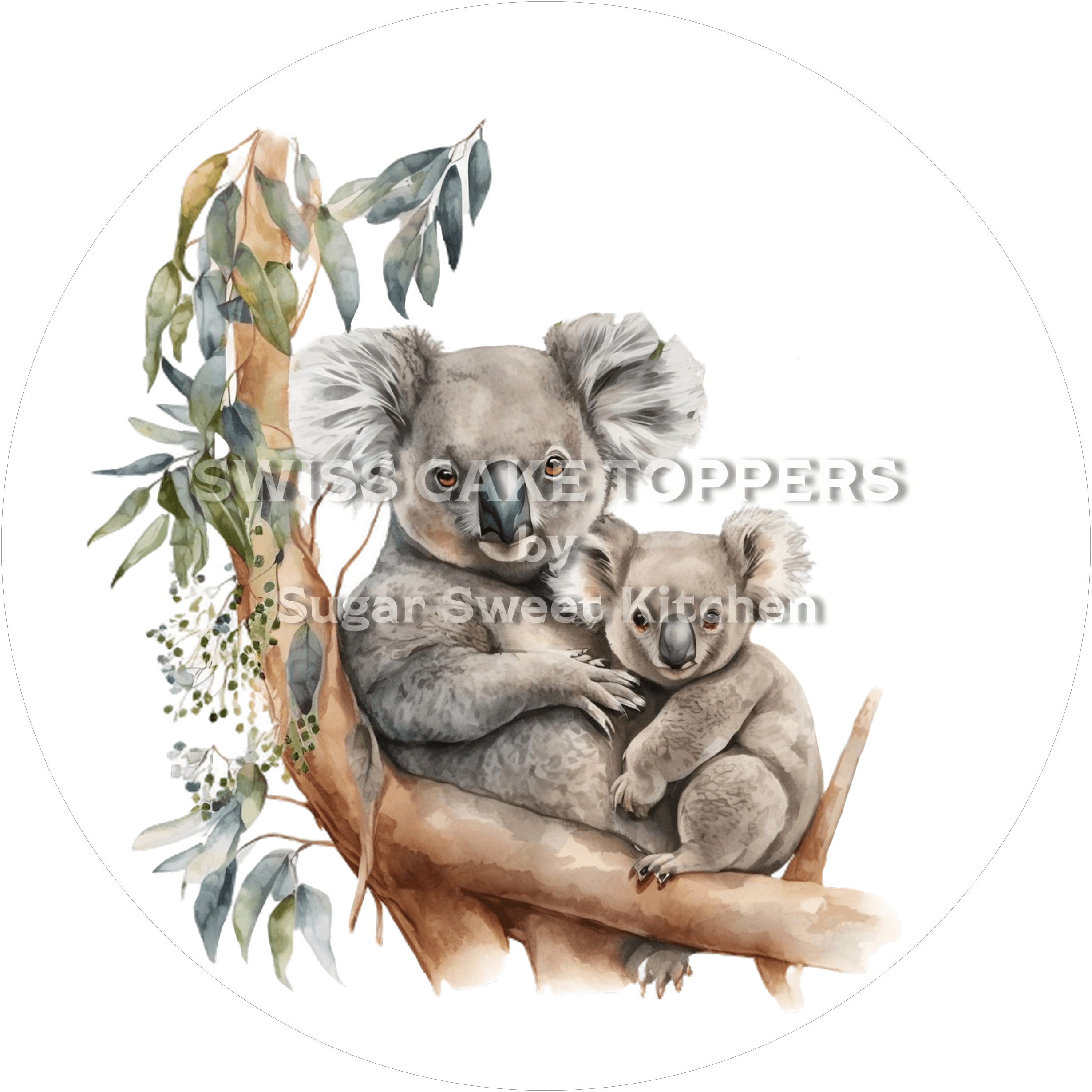 Exklusiver Koala-Tortenaufleger6 - personalisierbar - Fondant- Torten- & Cupcakeaufleger Sugar Sweet Kitchen