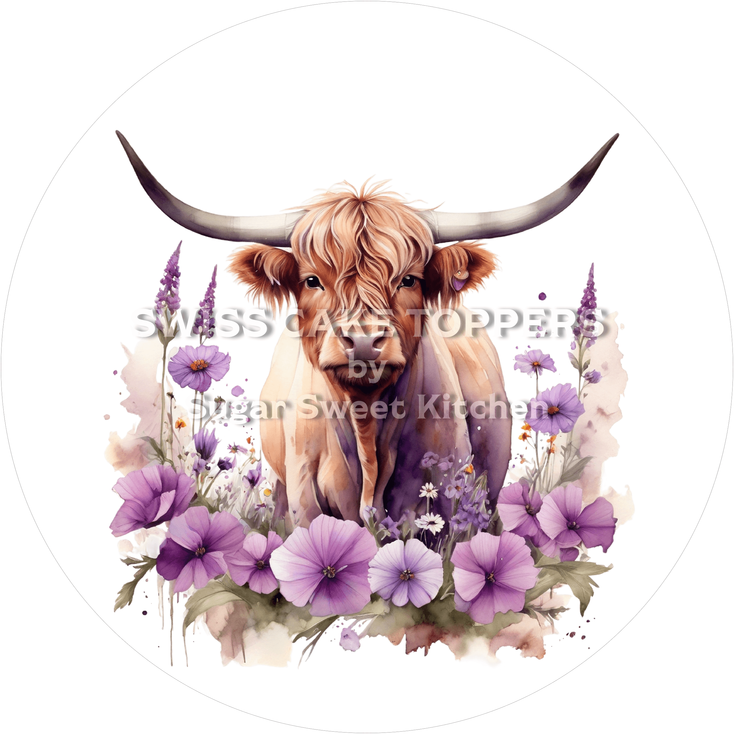 Exklusiver Kuh-Tortenaufleger5 - personalisierbar - Fondant- Torten- & Cupcakeaufleger Sugar Sweet Kitchen