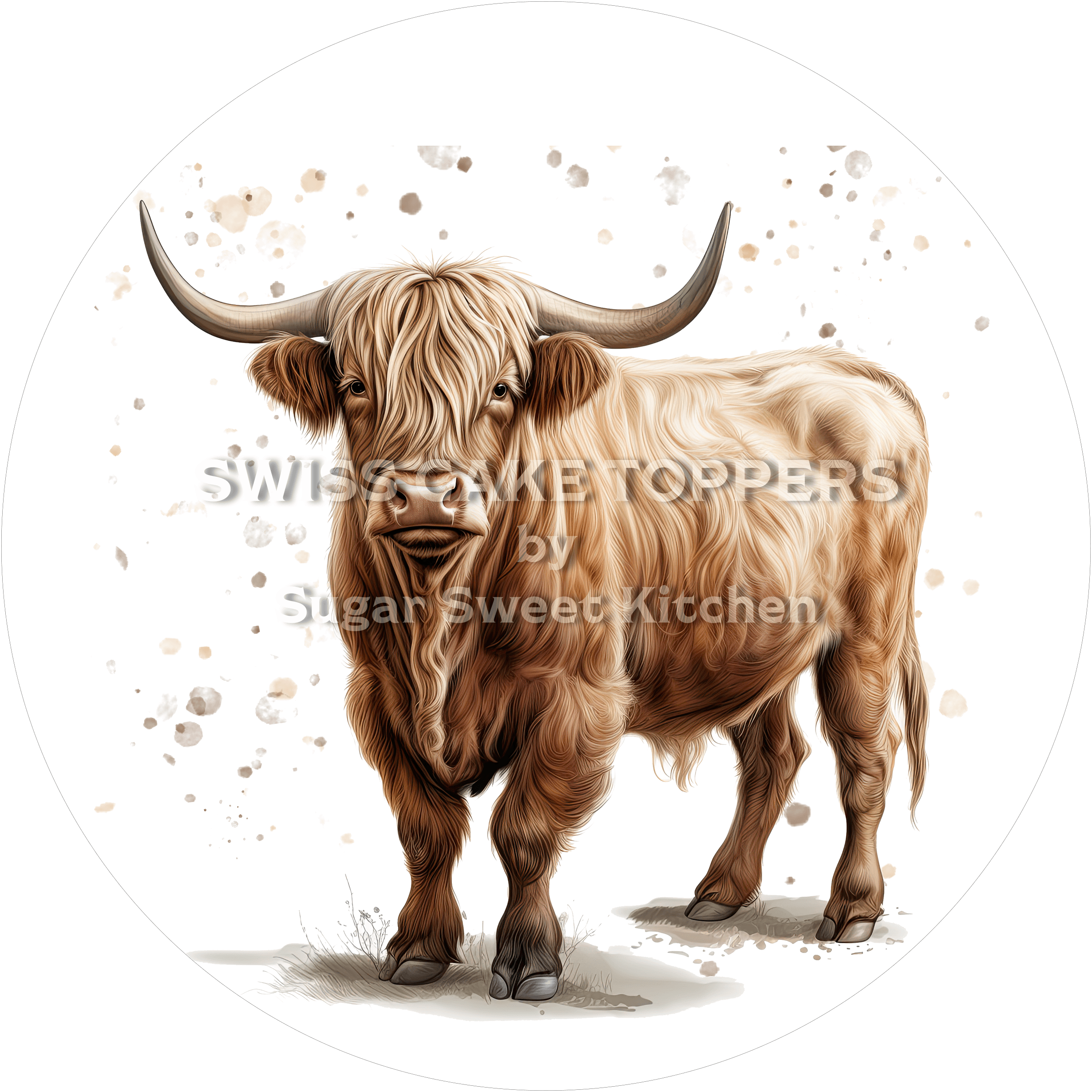 Exklusiver Kuh-Tortenaufleger7 - personalisierbar - Fondant- Torten- & Cupcakeaufleger Sugar Sweet Kitchen