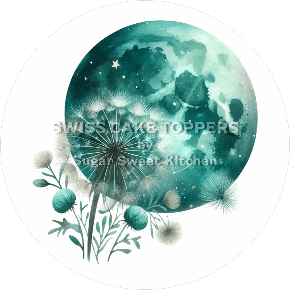 Exklusiver Mond-Tortenaufleger20 - personalisierbar - Fondant- Torten- & Cupcakeaufleger Sugar Sweet Kitchen