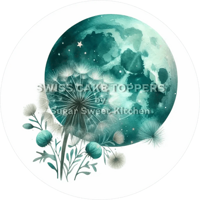 Exklusiver Mond-Tortenaufleger20 - personalisierbar