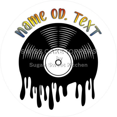 Exklusiver Musik-Tortenaufleger6 mit Namen