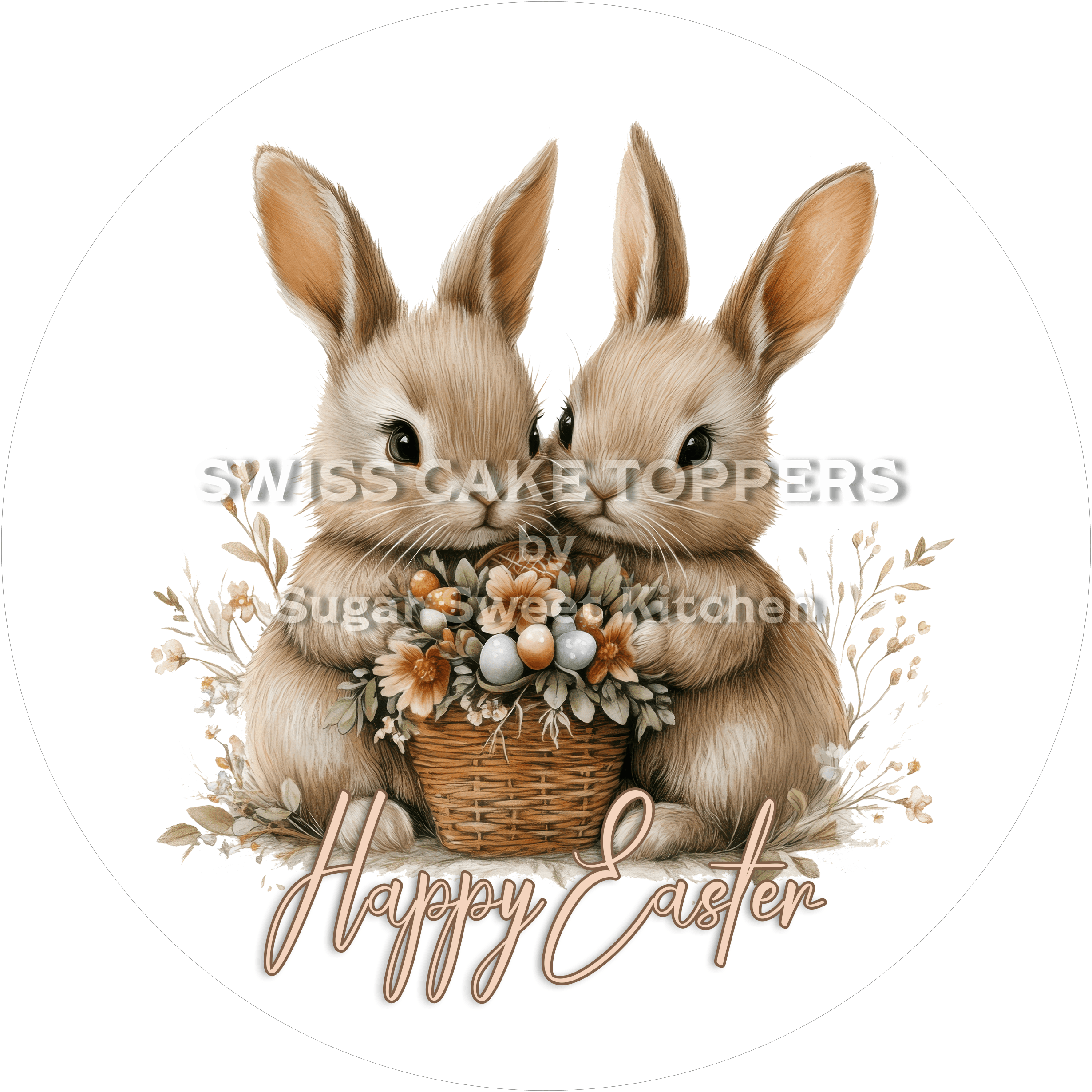 Exklusiver Oster-Tortenaufleger4 - personalisierbar - Fondant- Torten- & Cupcakeaufleger Sugar Sweet Kitchen