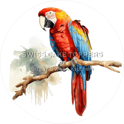Exklusiver Papageien-Tortenaufleger23 - personalisierbar