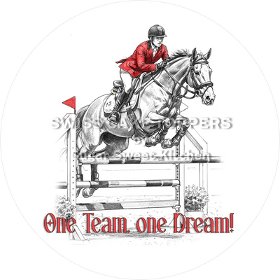 Exklusiver Reiter-Tortenaufleger10 -  personalisierbar