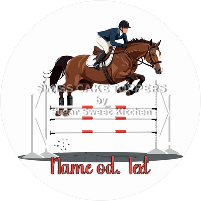 Exklusiver Reiter-Tortenaufleger8 mit Name od. Text