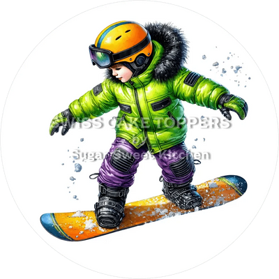 Exklusiver Snowboard-Tortenaufleger2 -  personalisierbar