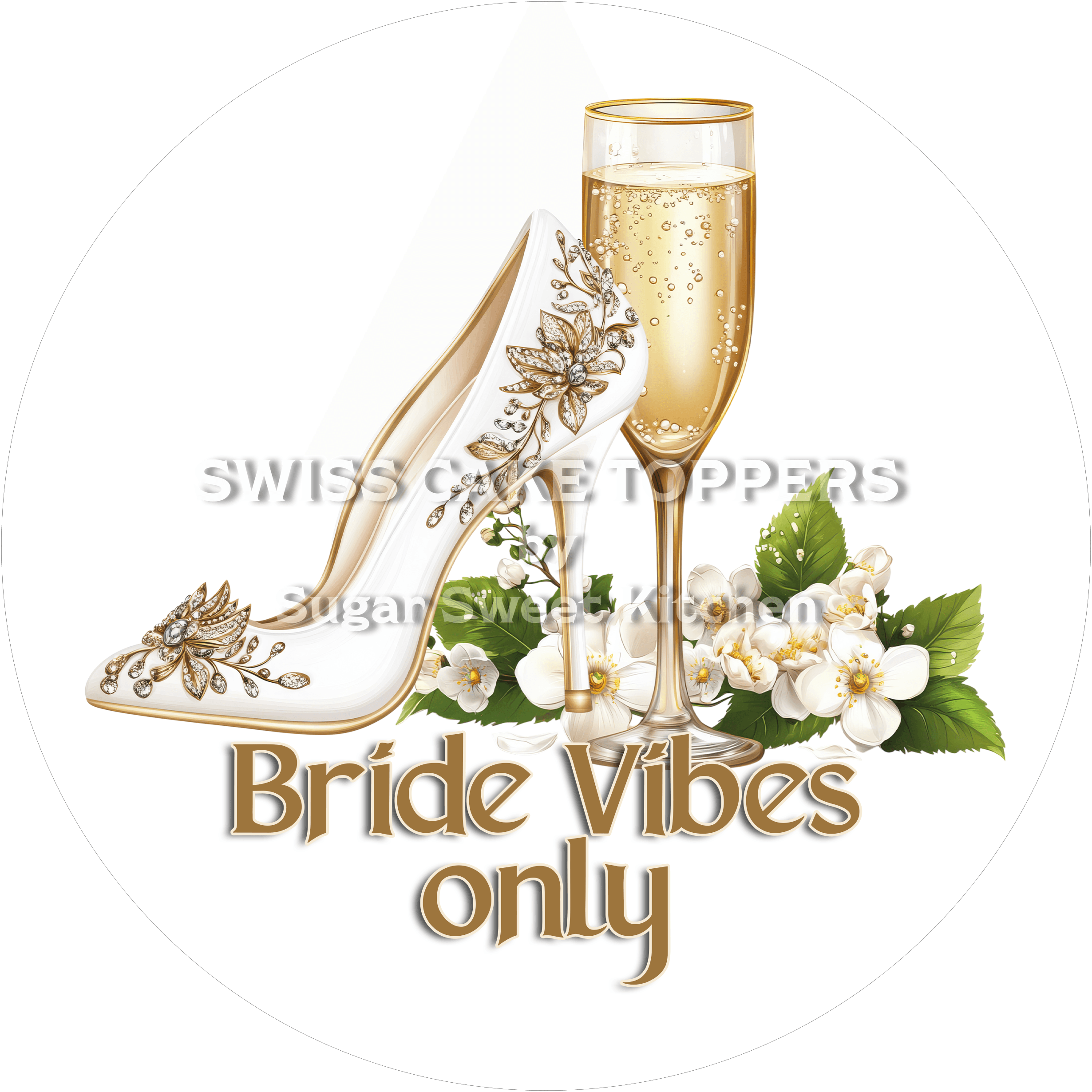 Exklusiver Team Bride Tortenaufleger - personalisierbar - Fondant- Torten- & Cupcakeaufleger Sugar Sweet Kitchen