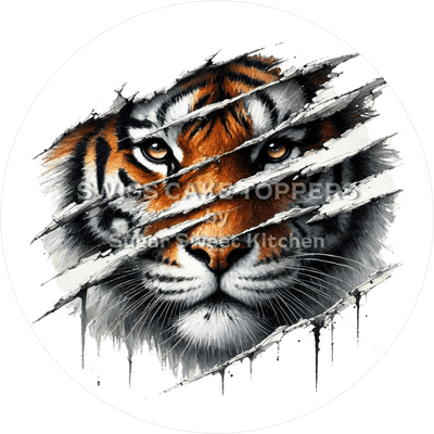 Exklusiver Tiger-Tortenaufleger2 - personalisierbar