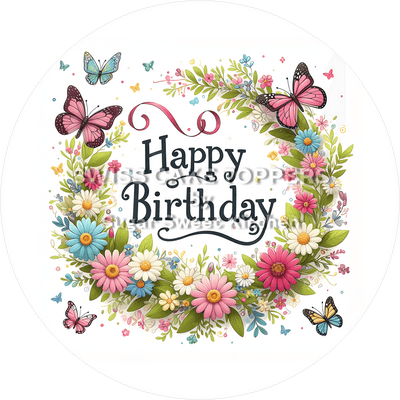 Exklusiver Tortenaufleger Happy Birthday10 - personalisierbar