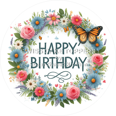 Exklusiver Tortenaufleger Happy Birthday13 - personalisierbar