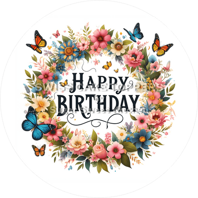 Exklusiver Tortenaufleger Happy Birthday9 - personalisierbar