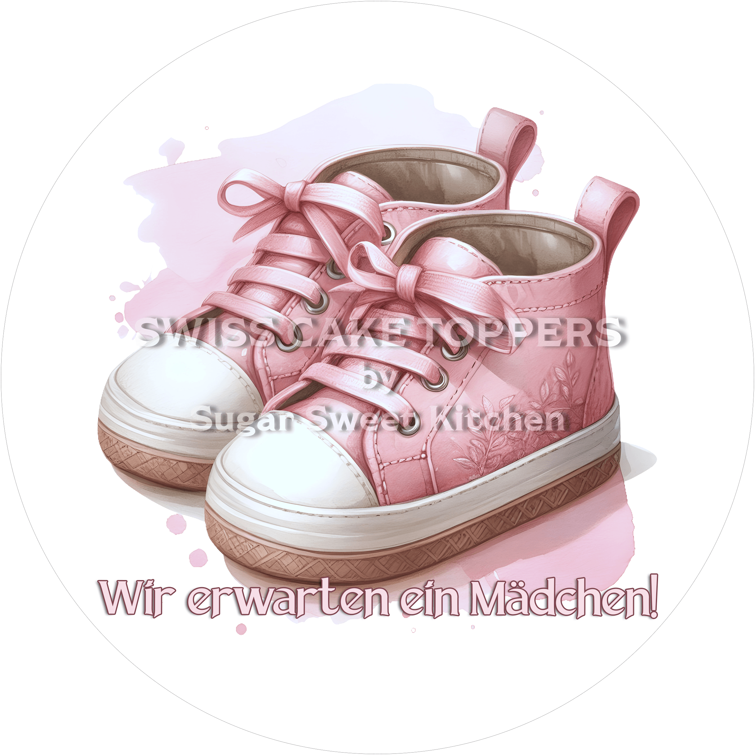 Exklusiver Tortenaufleger - It’s a Girl5 - personalisierbar - Fondant- Torten- & Cupcakeaufleger Sugar Sweet Kitchen