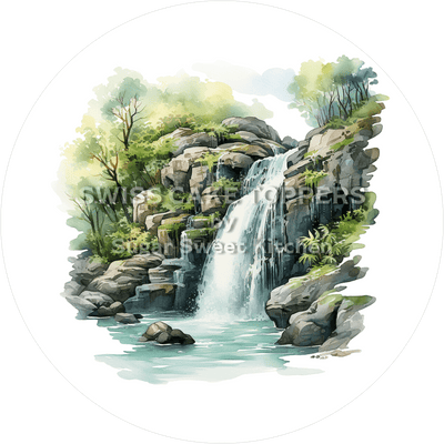 Exklusiver Tortenaufleger mit Seen- & Flussmotiven7 - personalisierbar