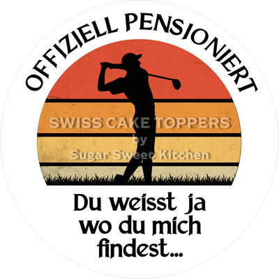 Exklusiver Tortenaufleger zur Pensionierung6 -  personalisierbar