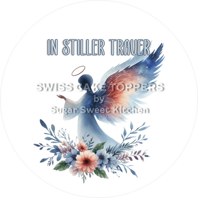 Exklusiver Trauer-Tortenaufleger2 - personalisierbar