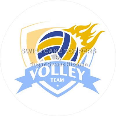 Exklusiver Volleyball-Tortenaufleger4 -  personalisierbar