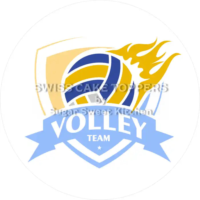 Exklusiver Volleyball-Tortenaufleger4 - personalisierbar - Fondant- Torten- & Cupcakeaufleger Sugar Sweet Kitchen